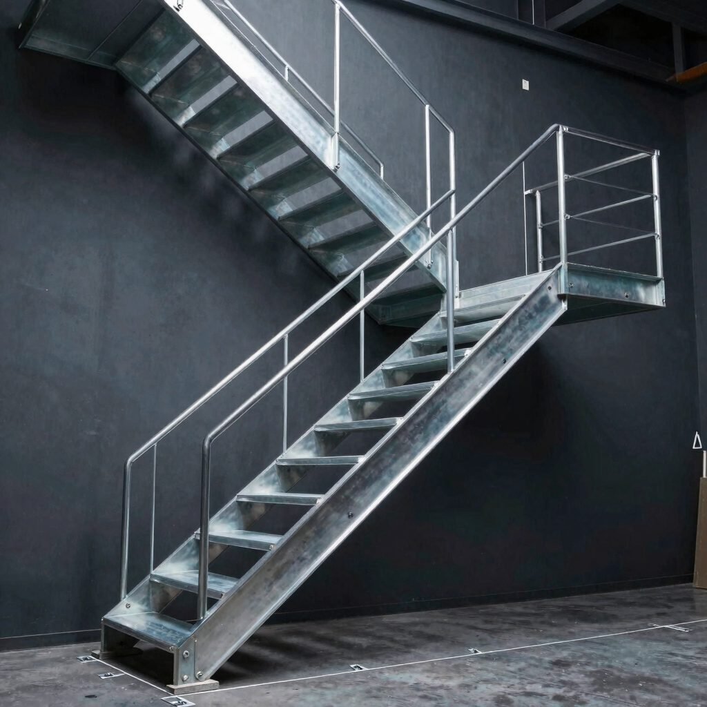 Escalier en métal ouvré installé